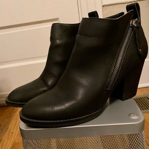 Dolce Vita Black Leather Ankle Boots